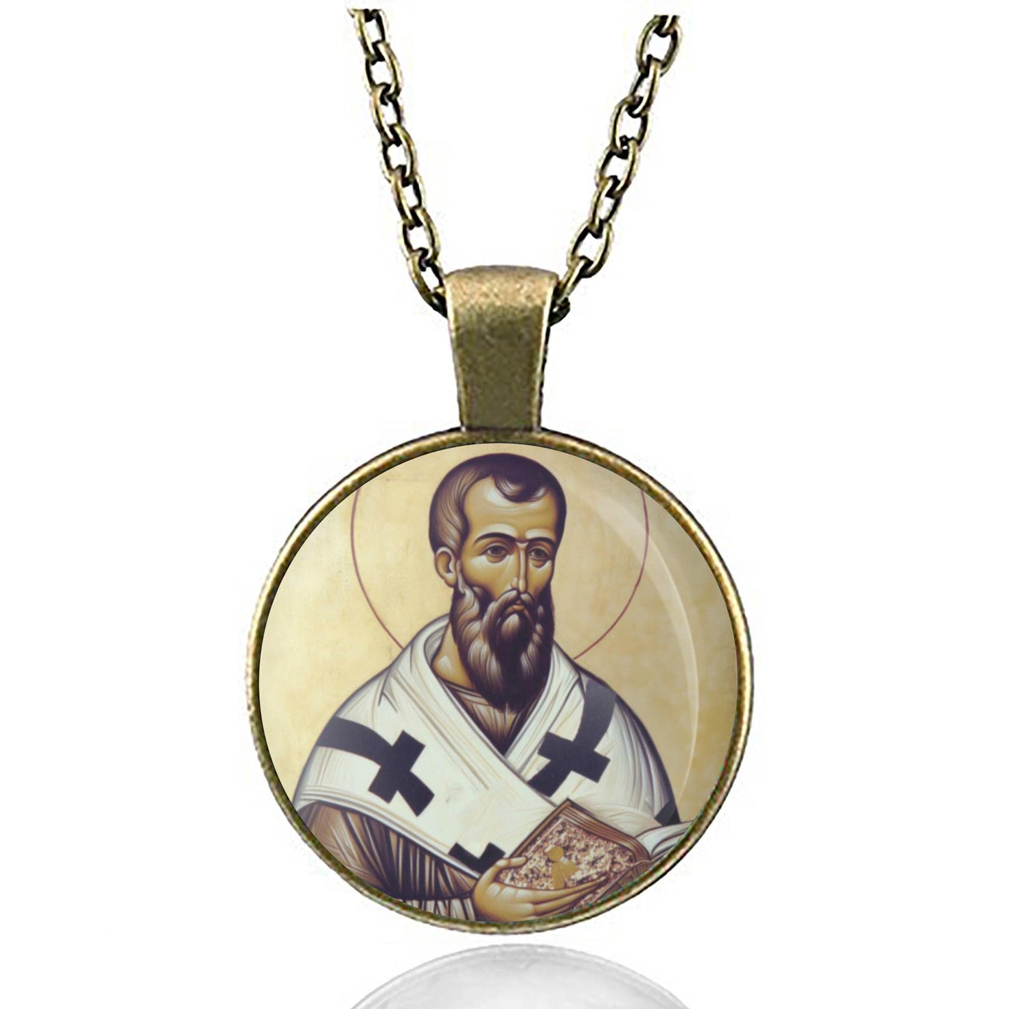 St Basil the Great Religious Christian Necklace Medal Pendant