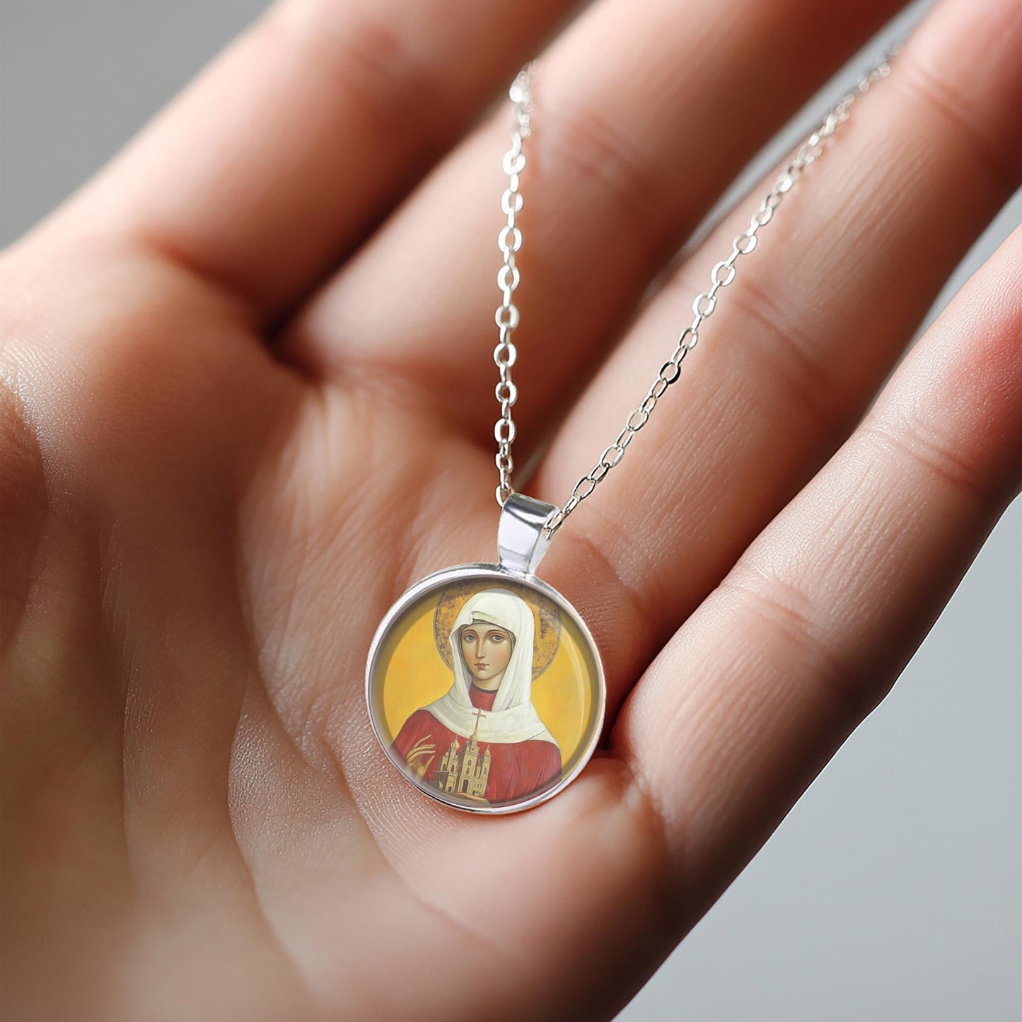 St. Etheldreda Catholic Necklace Pendant Christian Religious Jewelry