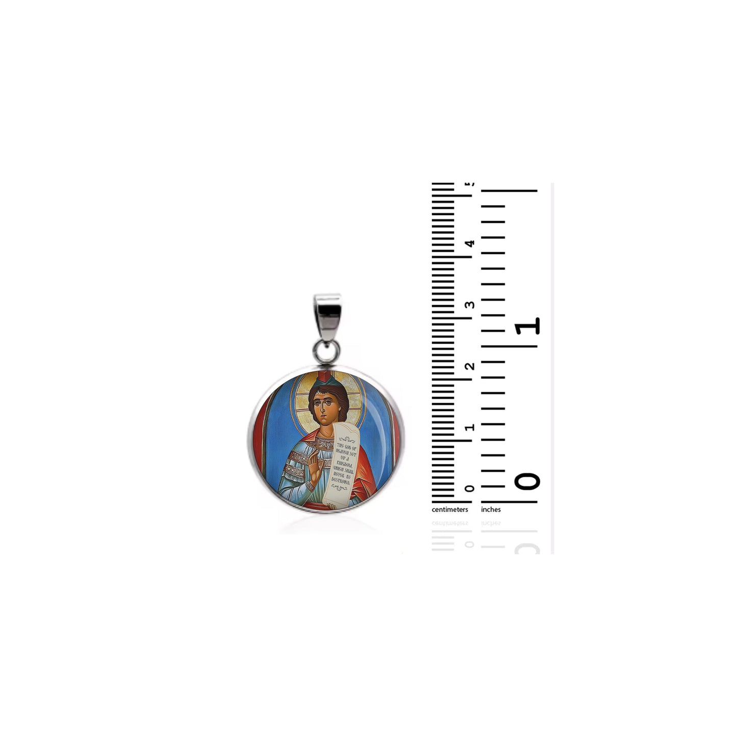 Saint Daniel Holy Prophet Catholic sterling silver 925 Christian Medal Patron image 1