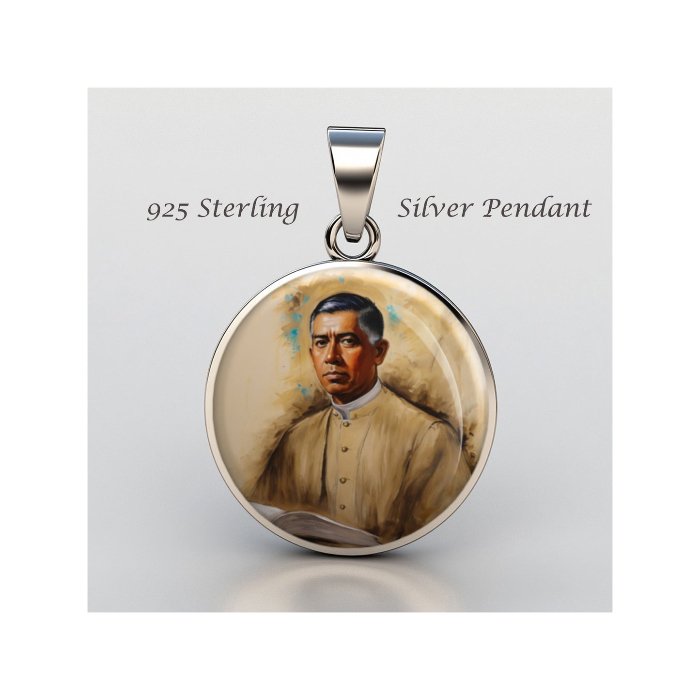 Saint Cristobal Magallanes Jara Catholic sterling silver 925 Christian Medal image 0