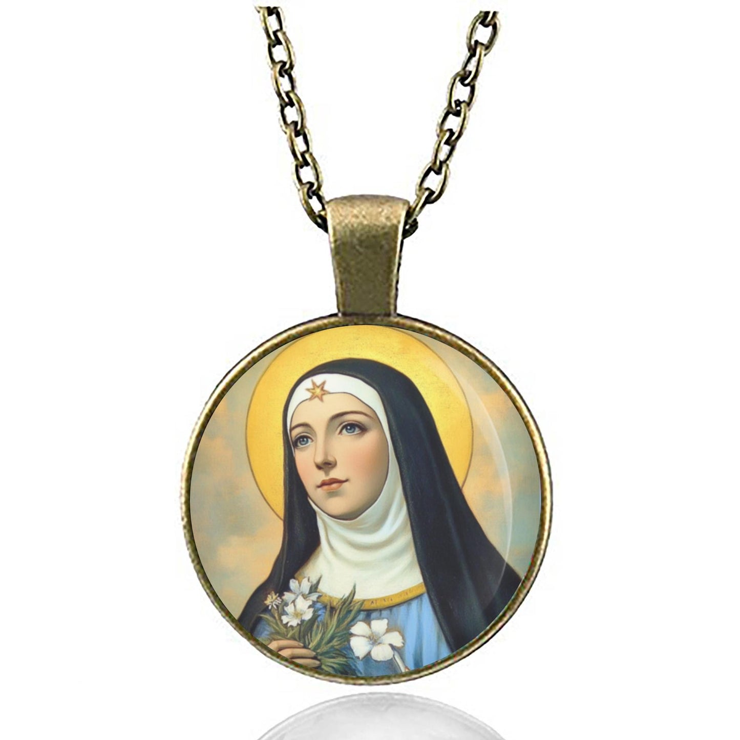 St. Beatrice da Silva Meneses Necklace - Catholic Patron Saint Pendant Medal