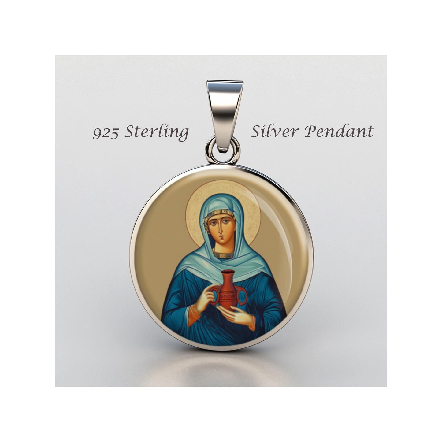 Saint Salome The Holy Myrrh Bearer Religious Devotional sterling silver 925 Christian Medal
