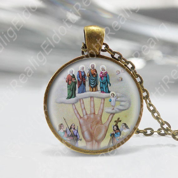 The Most Powerful Hand of God Catholic Necklace. Religious Medal