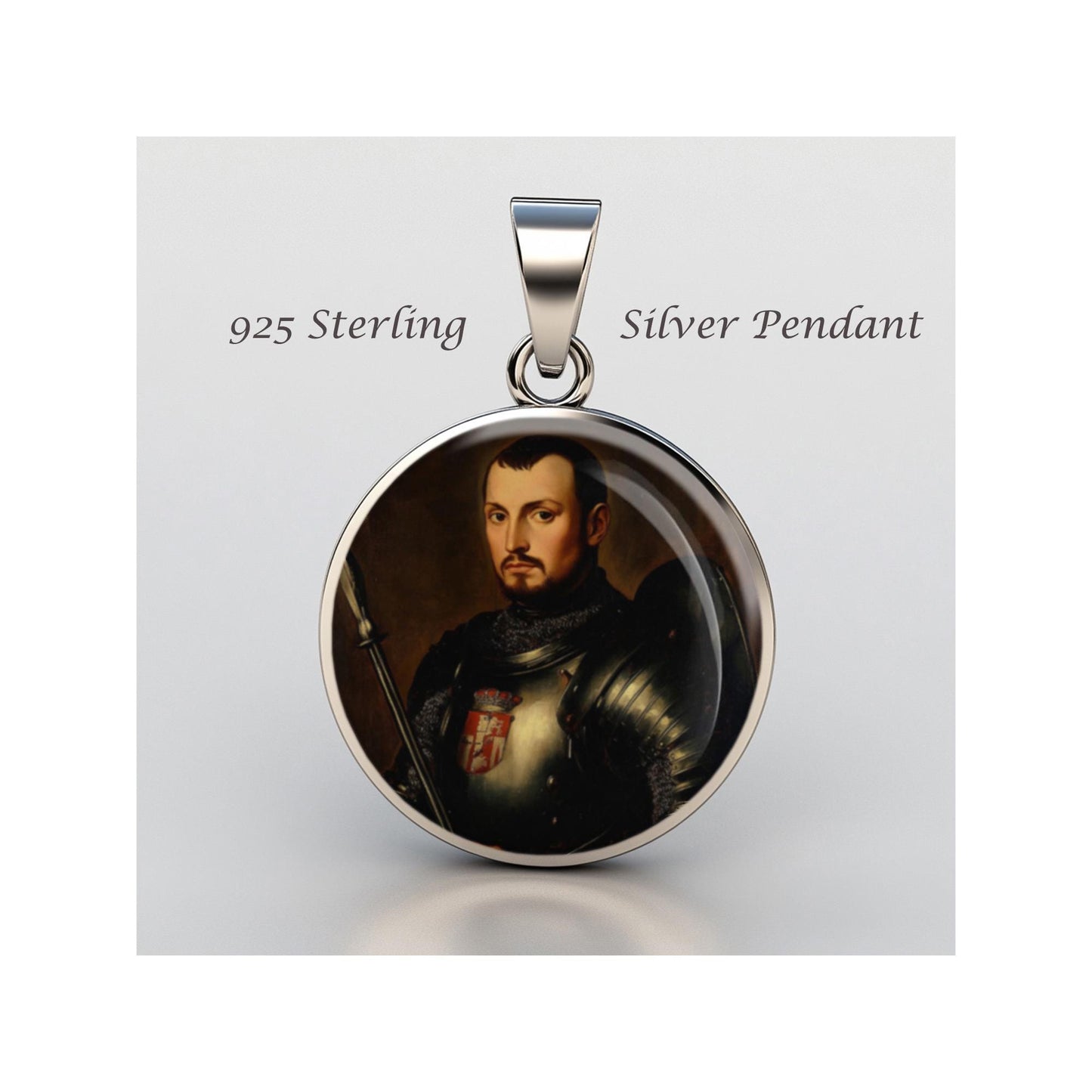 Saint Ignatius Loyola Religious Devotional sterling silver 925 Christian Medal Patron