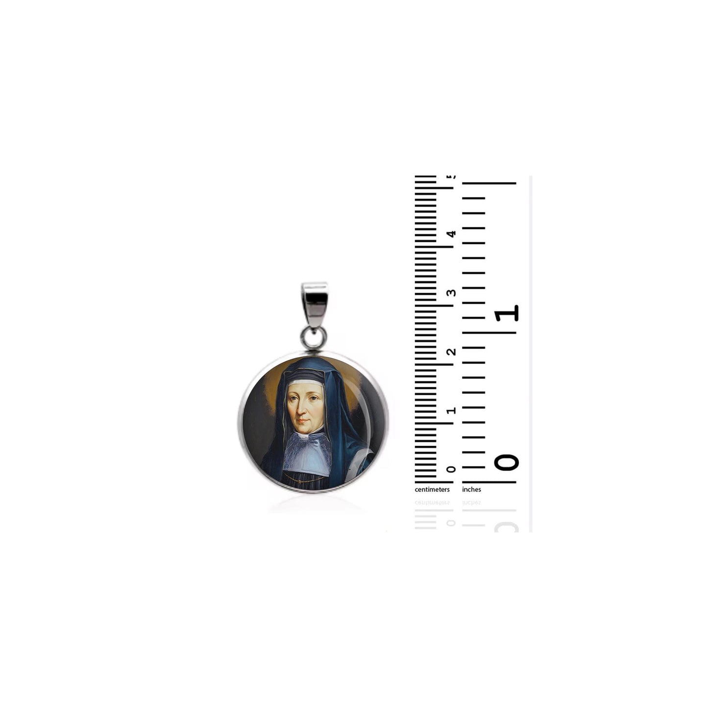 Saint Louise De Marillac Religious Devotional sterling silver 925 Christian Medal Patron