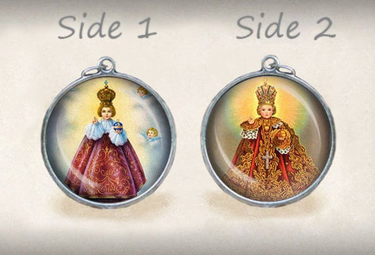 Infant Jesus of Prague - Christian Catholic Medal Pendant / Charm Double Sided
