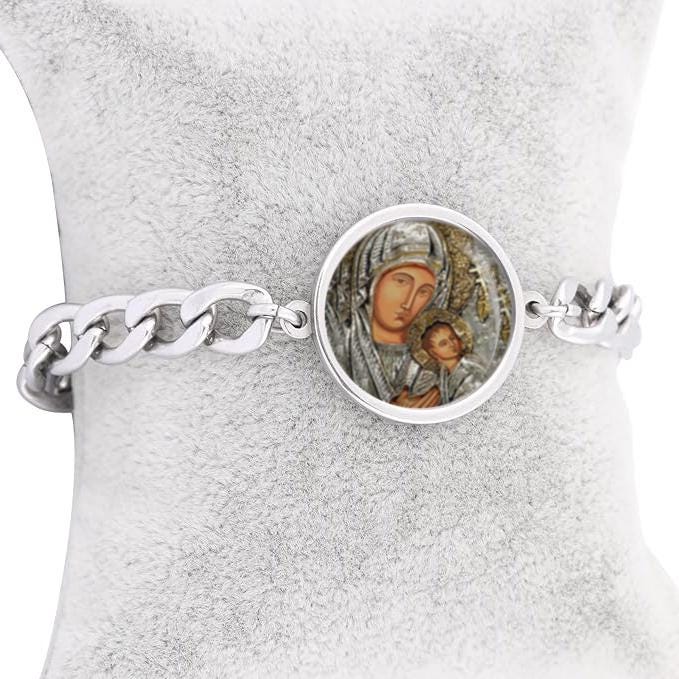 Our Lady Perpetual Help Curb Bracelet Mother Mary