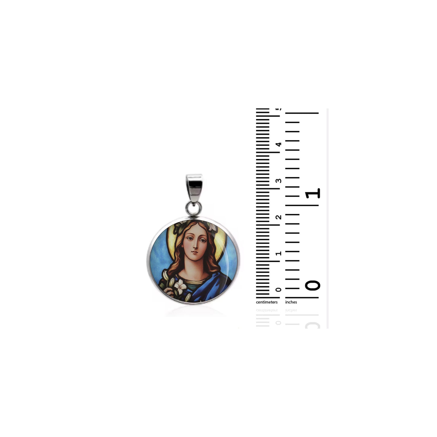 Saint Rosalia Of Palermo Catholic sterling silver 925 Christian Medal Patron image 1