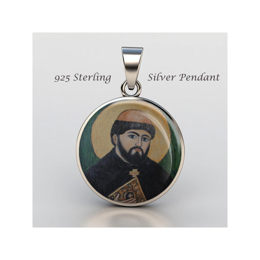 Saint Odo Of Cluny Religious Devotional sterling silver 925 Christian Medal Patron Pendant