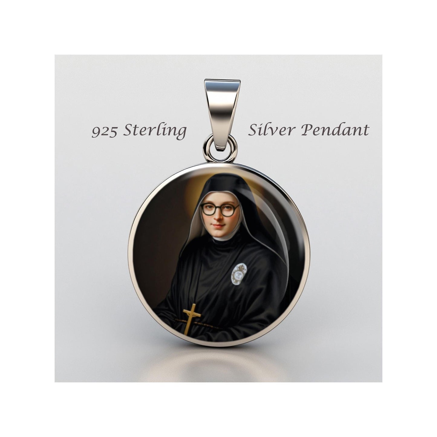 Saint Elena Aiello Blessed Religious Devotional sterling silver 925 Christian Medal Patron