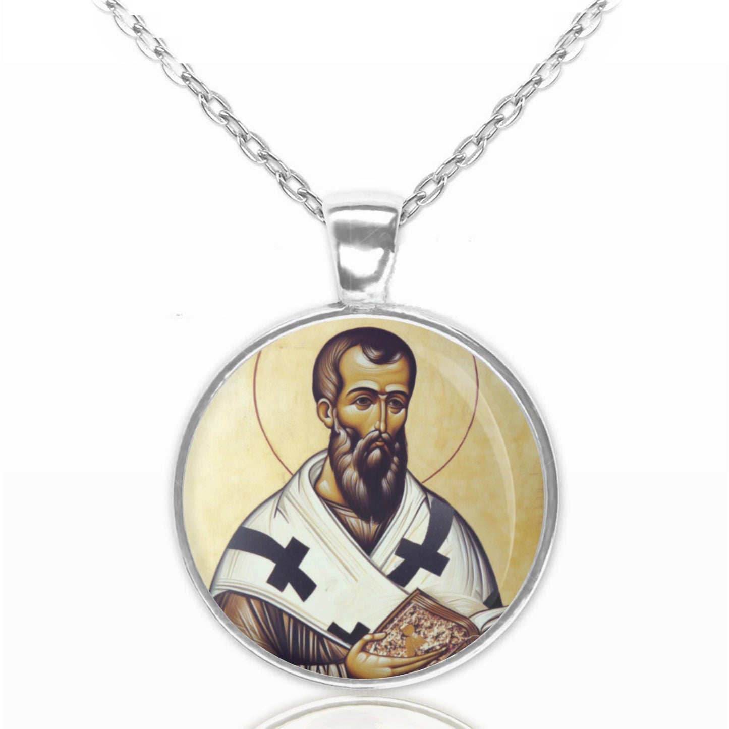 St Basil the Great Religious Christian Necklace Medal Pendant