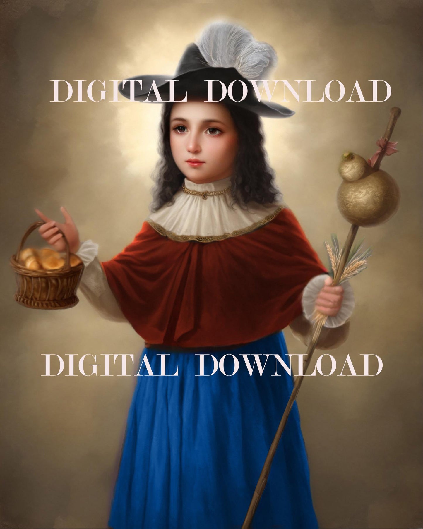 Holy Child Atocha Religious Art Digital Catholic Print Sacred Child of Atocha image 0