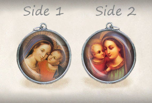 Our Lady of Good Counsel - Catholic Medal. Virgin Mary Pendant.