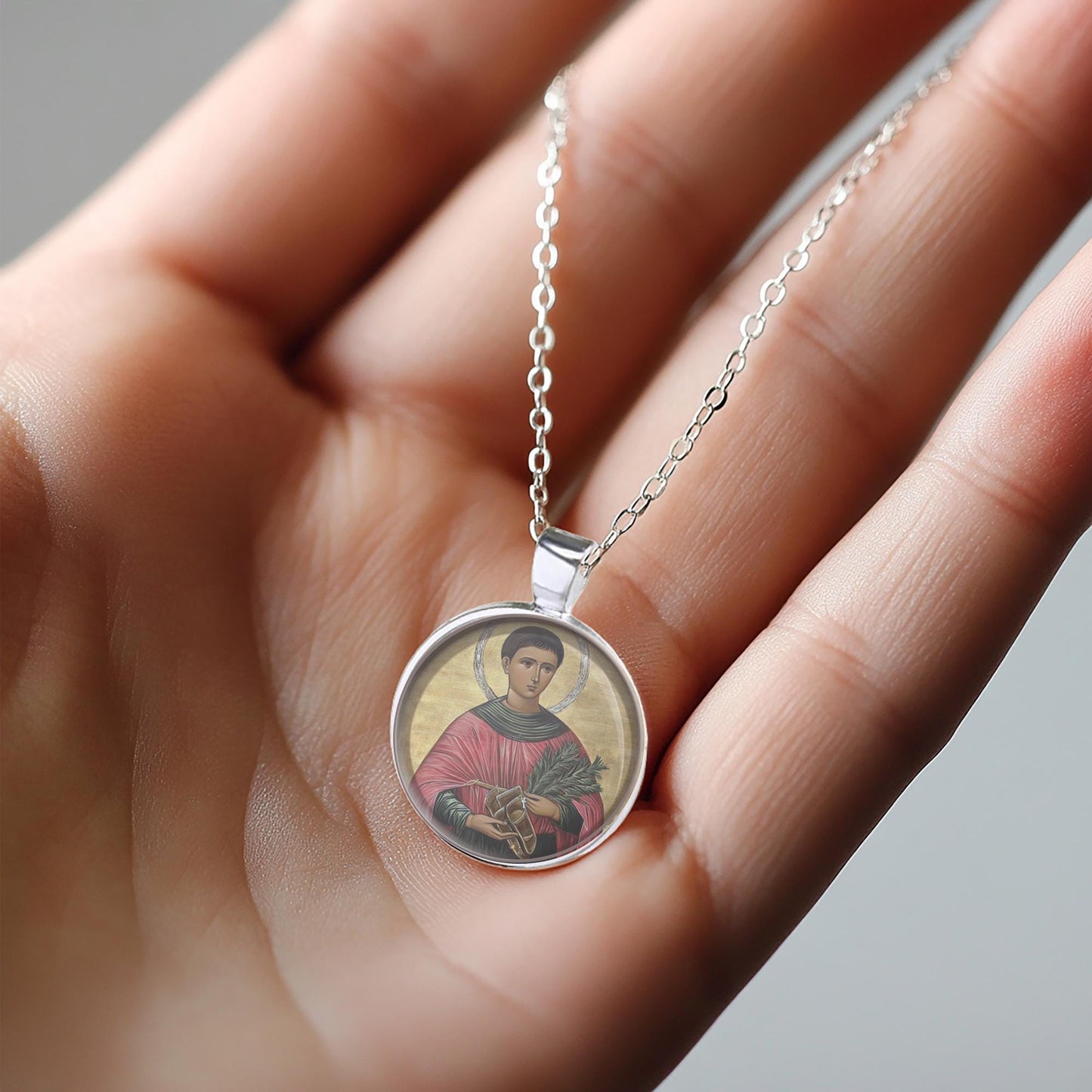 St Vitus Patron Saint of Dancer, Dogs Catholic Christian Medal Pendant Necklace