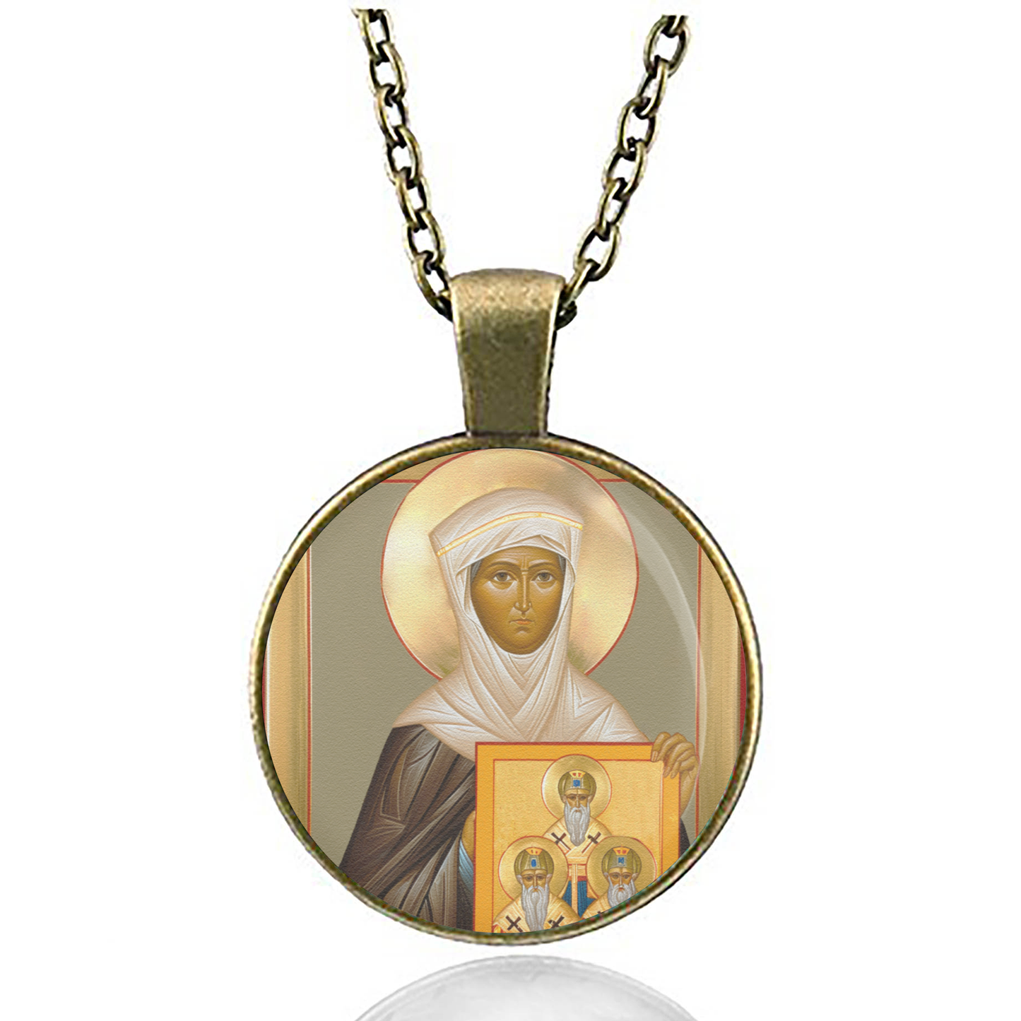 St. Venerable Mother Macrina Necklace Catholic Saint Pendant Medal image 4