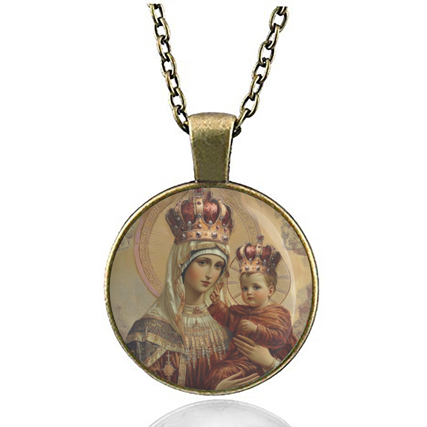 St Anne Saint Ann Patron Pendant Medal Necklace