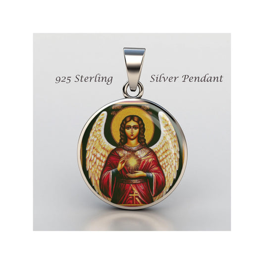 Saint Sophia Religious Devotional sterling silver 925 Christian Medal Patron Pendant