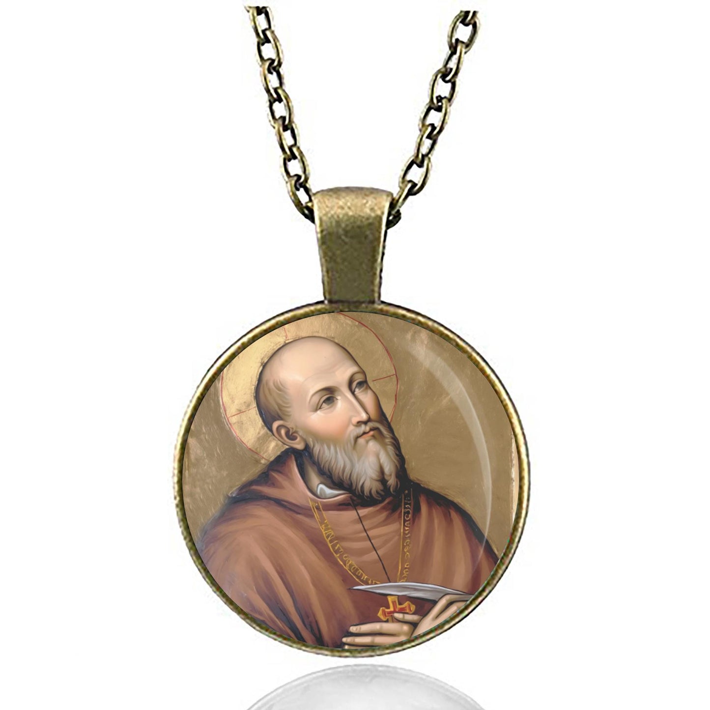 St. Francis de Sales - Catholic Medal Pendant Necklace