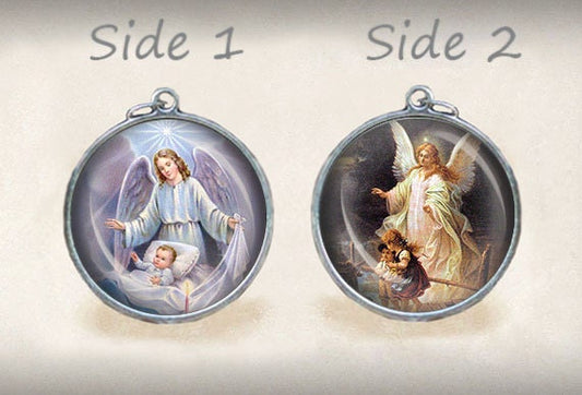 My Guardian Angel - Religious Catholic Medal Pendant Child Protection Catholic Jewelry