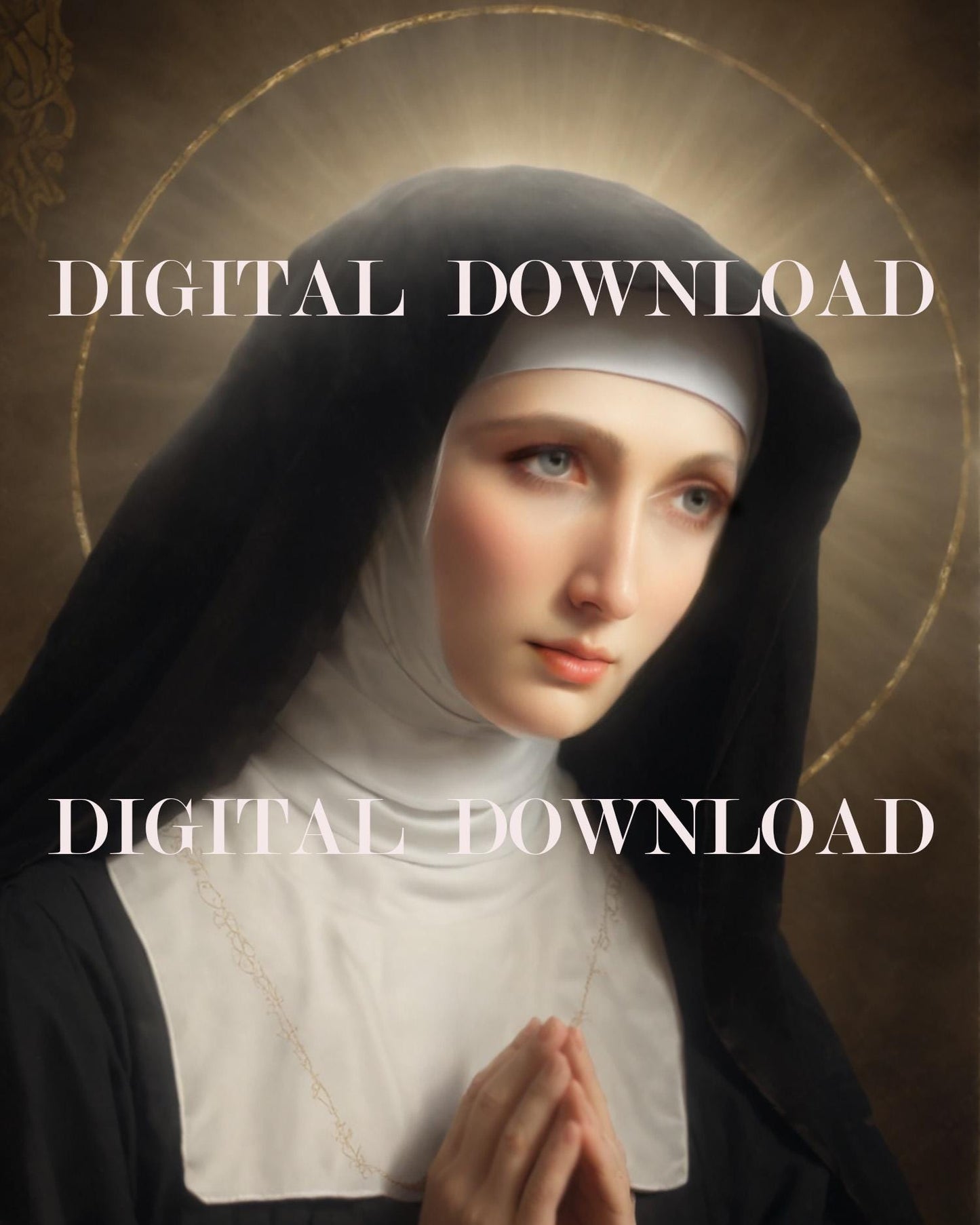 Saint Margaret Mary Alacoque Religious Art Digital Image Catholic Print image 0