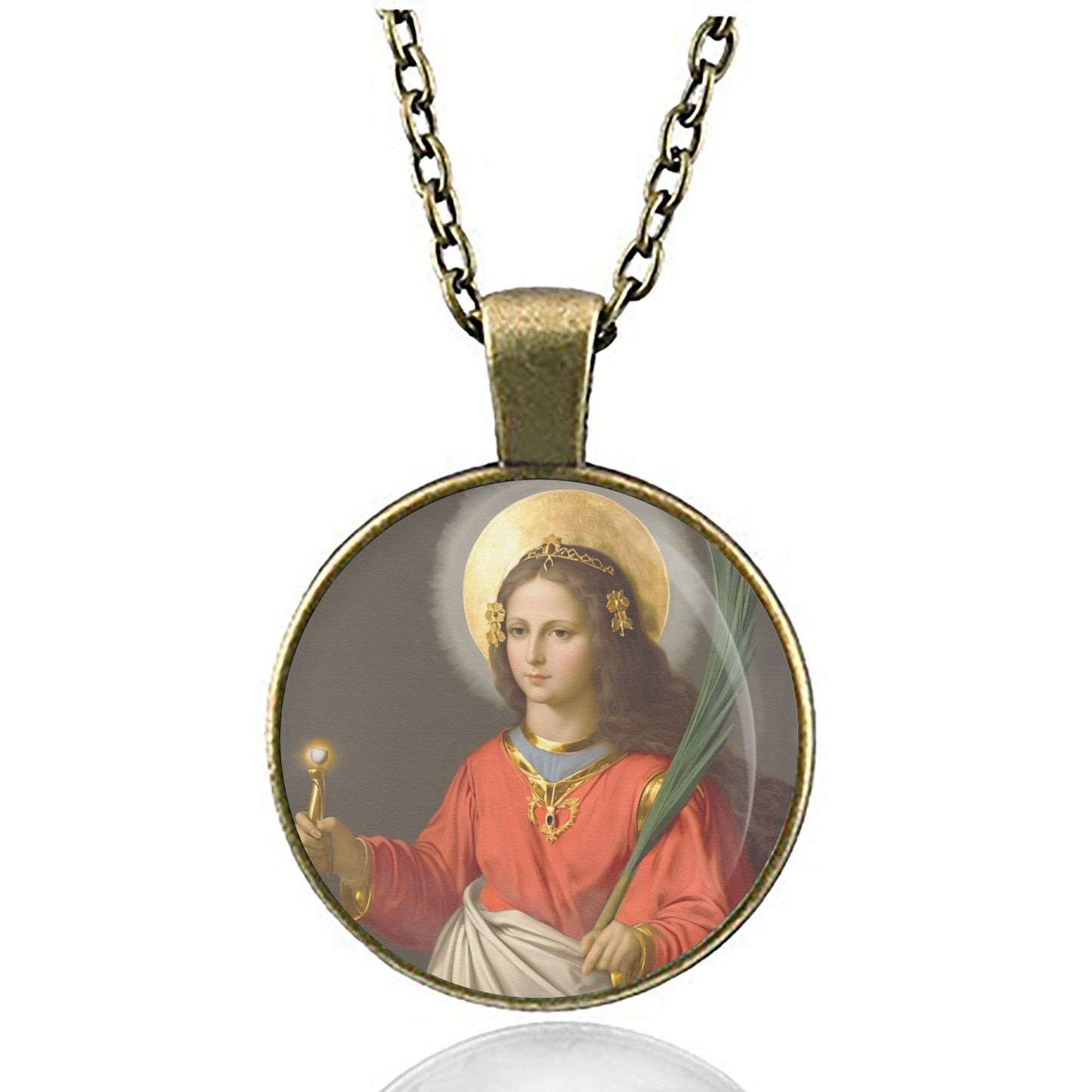 Saint Apollonia Patron of Dentistry Catholic Necklace Christian Medal Pendant