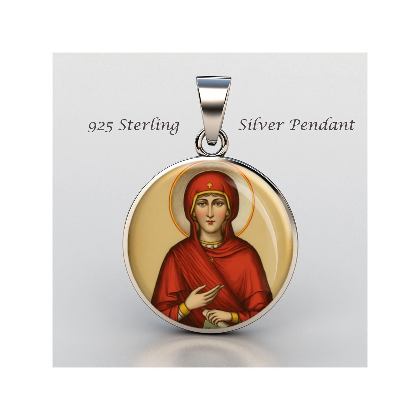 Saint Isidora The Fool Religious Devotional sterling silver 925 Christian Medal Patron