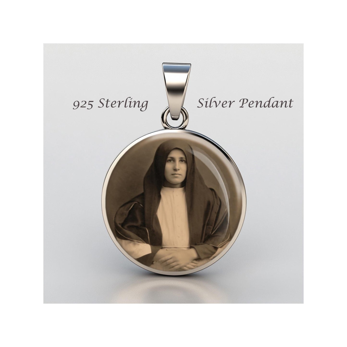 Saint Antonia Messina Blessed Religious Devotional sterling silver 925 Christian Medal