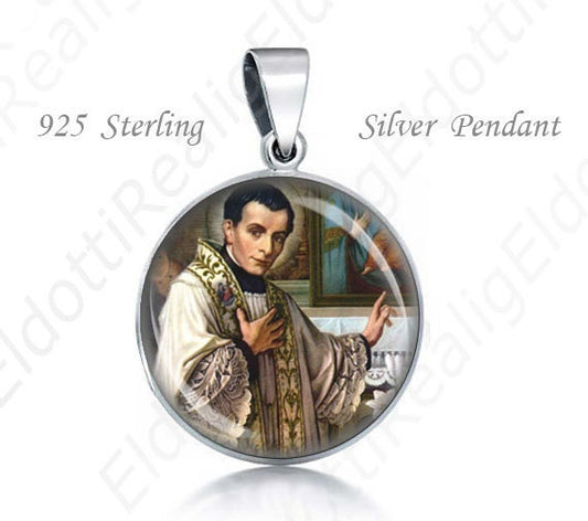 St Joseph Cafasso Religious Christian 925 Silver Medal Round Pendant 20mm Jewelry for Necklace