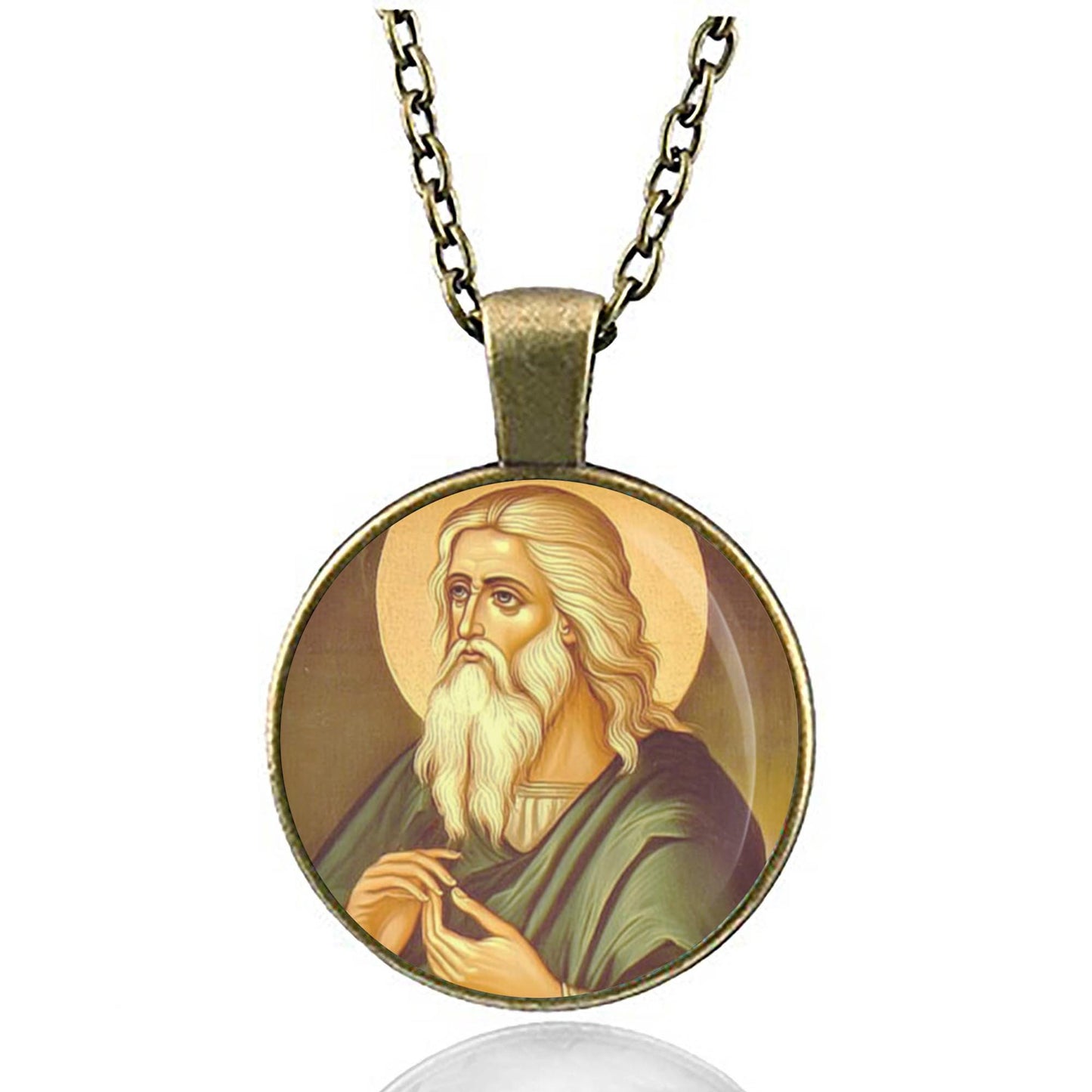 St Serapion of Thmuis Necklace Silver Tone Pendant