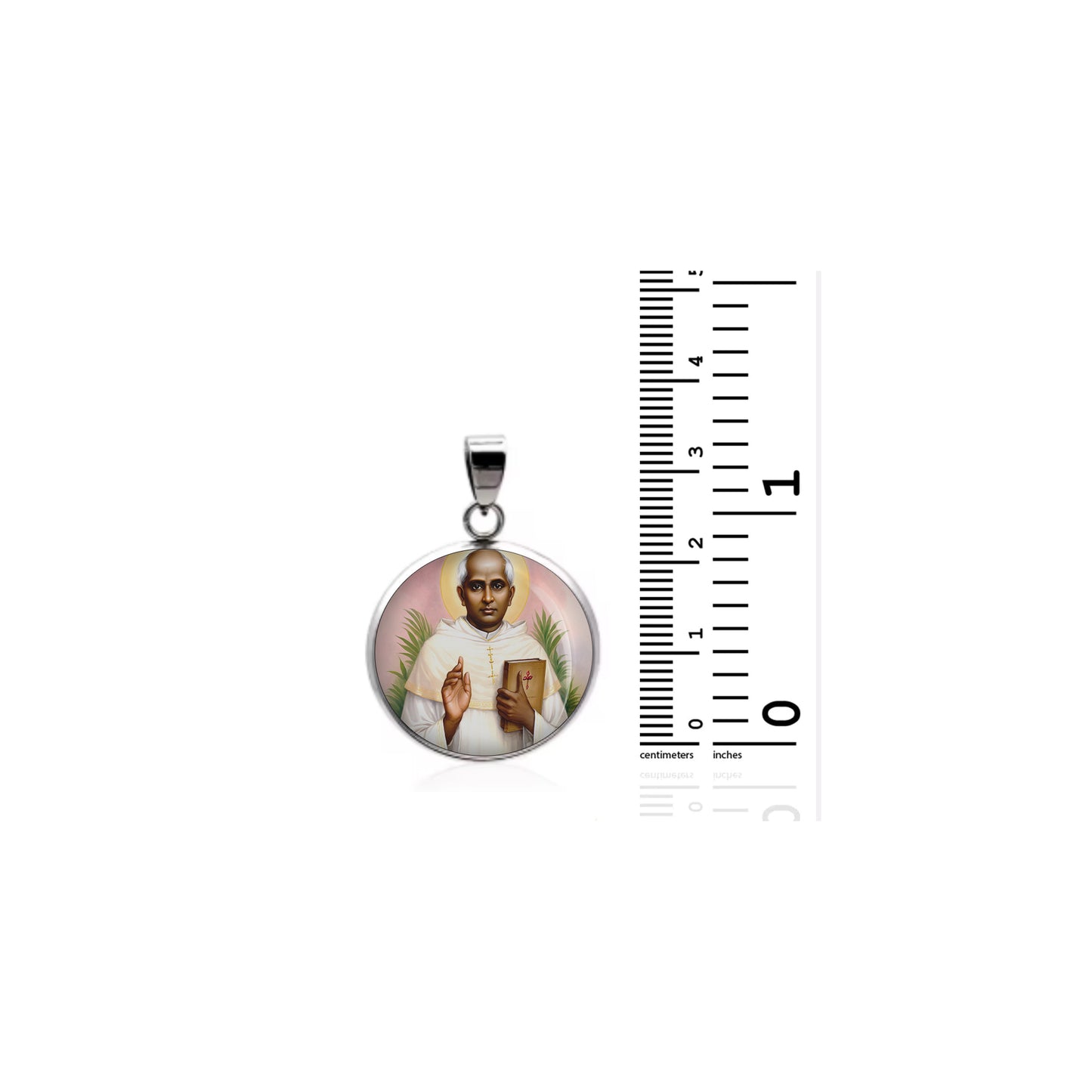 Saint Kuriakose Elias Chavara Catholic sterling silver 925 Christian Medal image 1