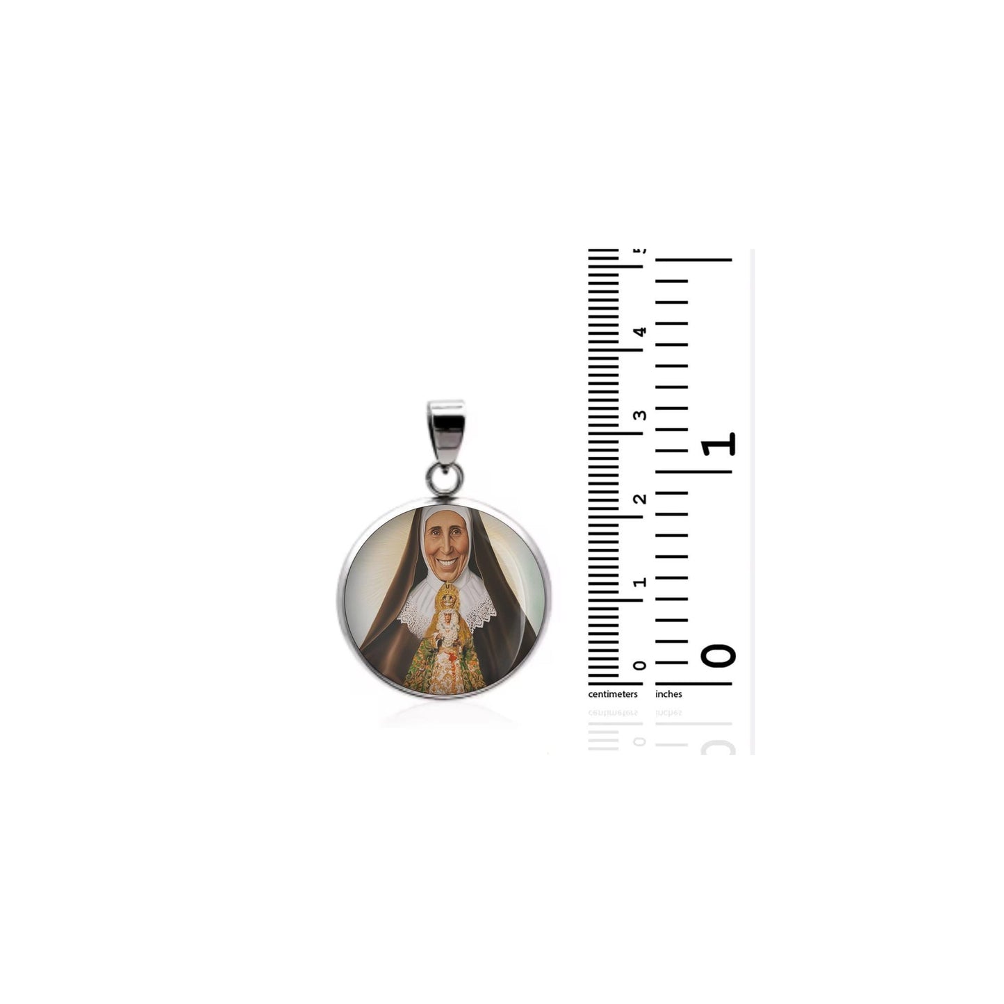 Saint Maria De La Purisima De La Cruz Religious Devotional sterling silver 925 Medal