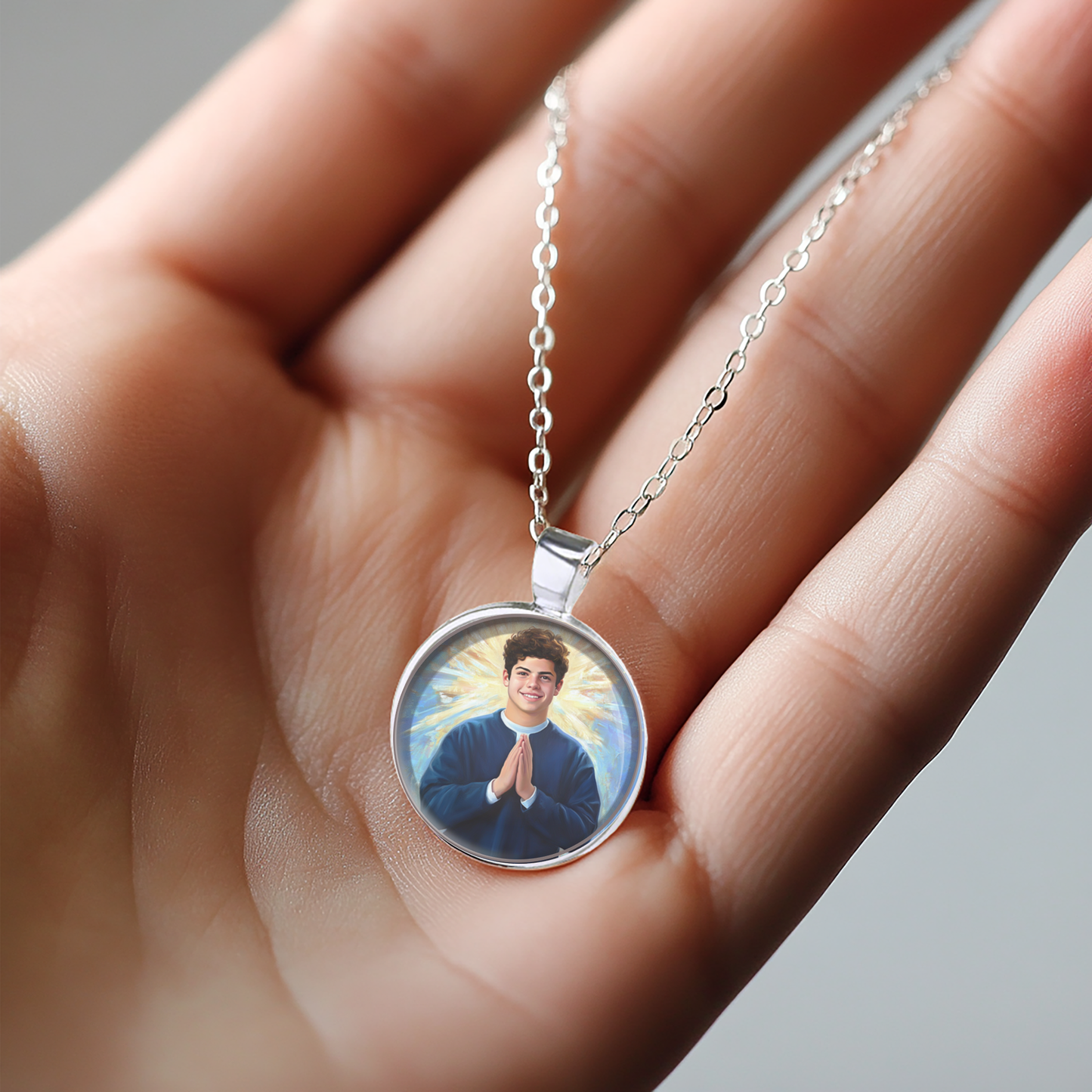 Carlo Acutis Blessed Necklace Catholic Pendant Medal image 3