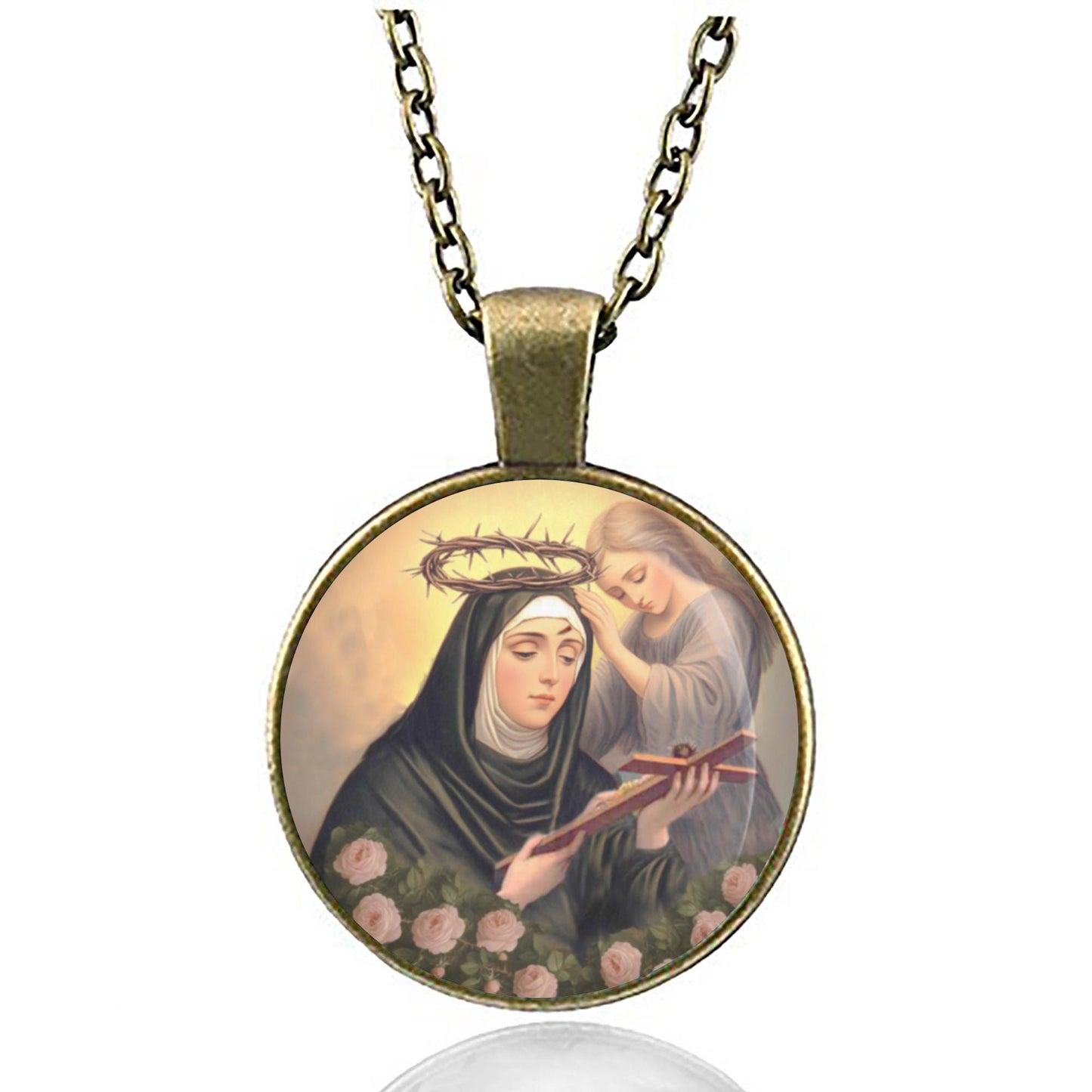 St Rita of Cascia Patron Saint Religious Christian Necklace