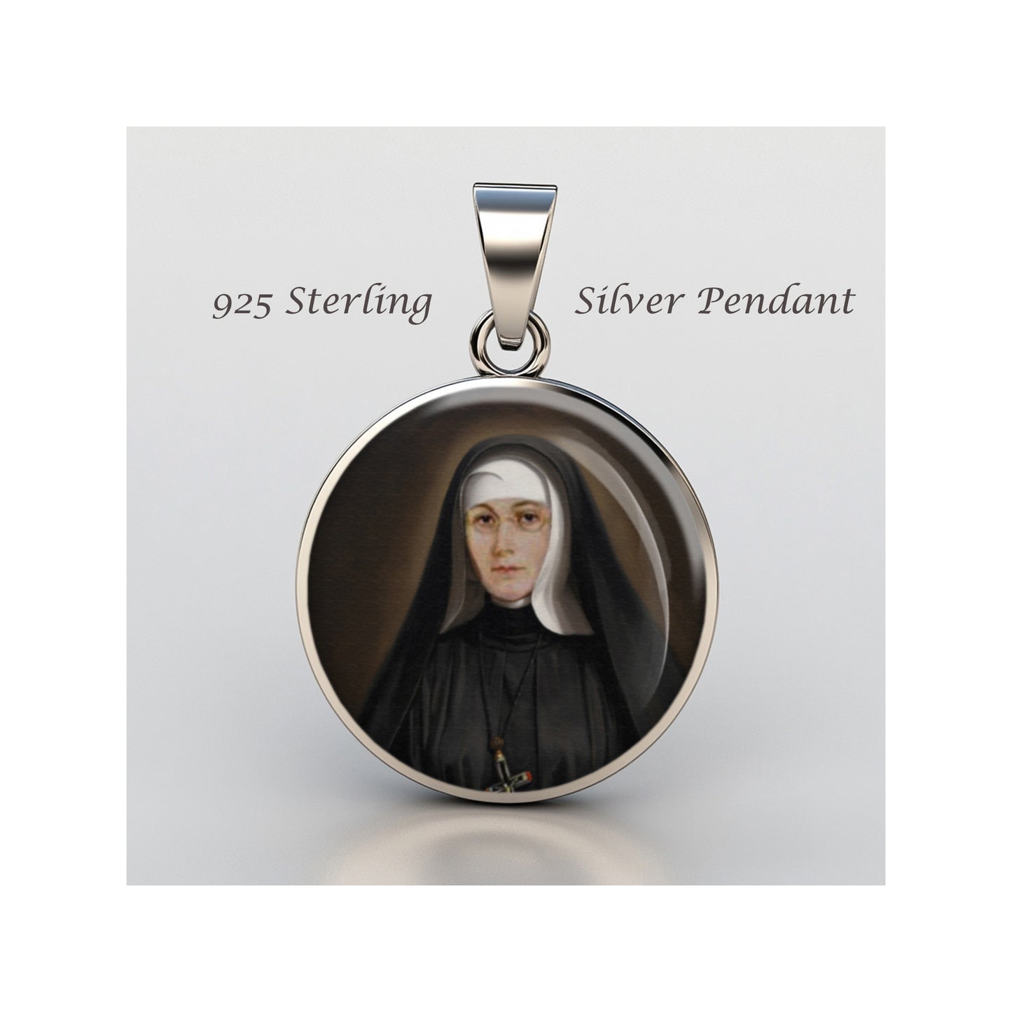 Saint Marie Rose Durocher Blessed Catholic sterling silver 925 Christian Medal image 0