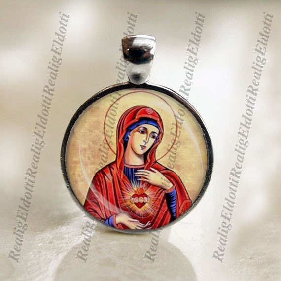 Mary's Immaculate Heart 1845 Religious Christian Catholic Medal Pendant Jewelry
