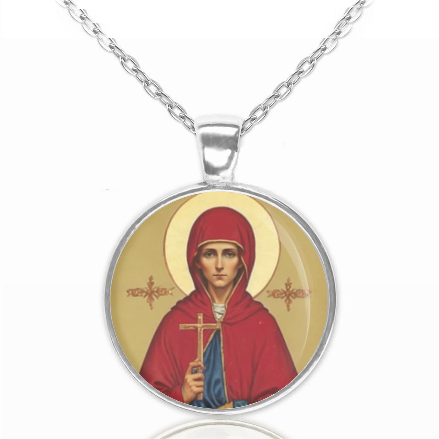 St Claudia Necklace Patron Pendant Medal