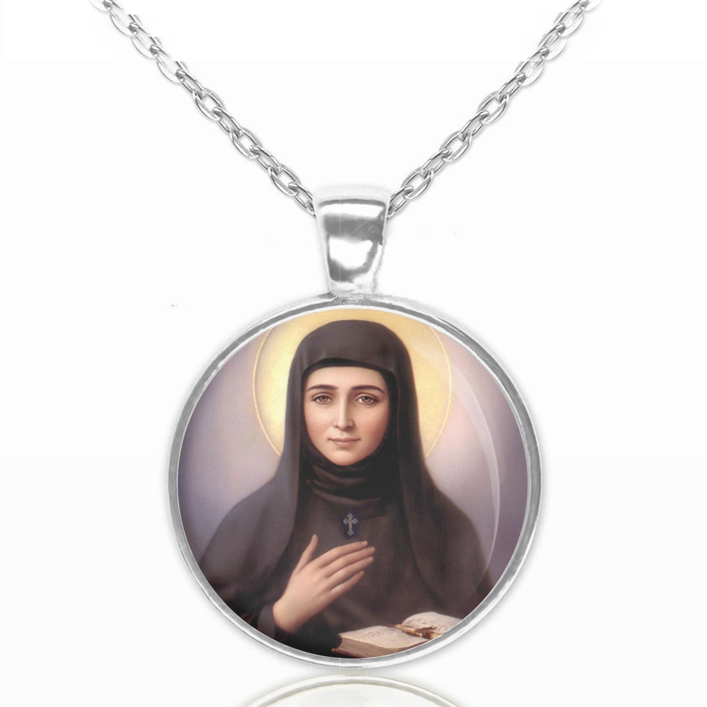 St. Rafqa (Rafka) Necklace | St Rebecca Lebanese Maronite nun | Catholic Medal Pendant, Patroness of the Sick and Wounded