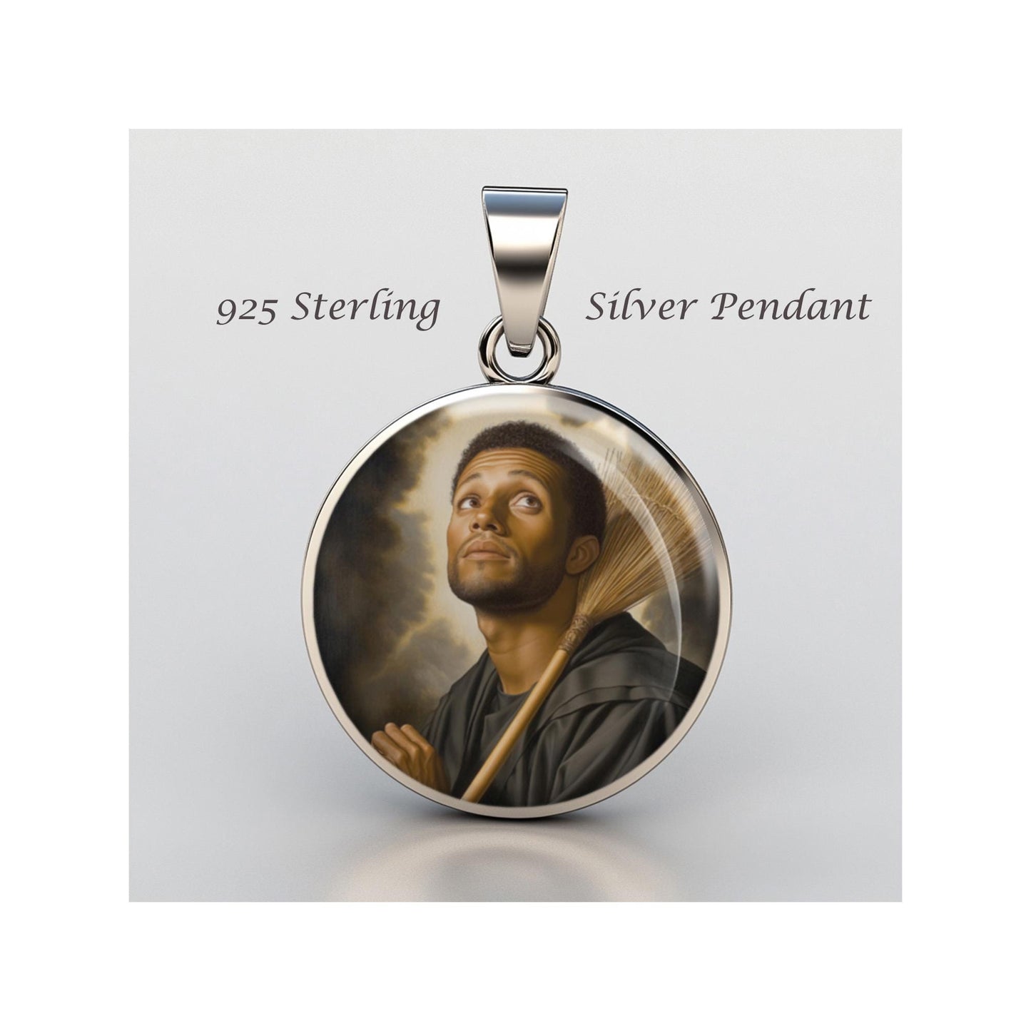 Saint Mart N De Porres Religious Devotional sterling silver 925 Christian Medal Patron