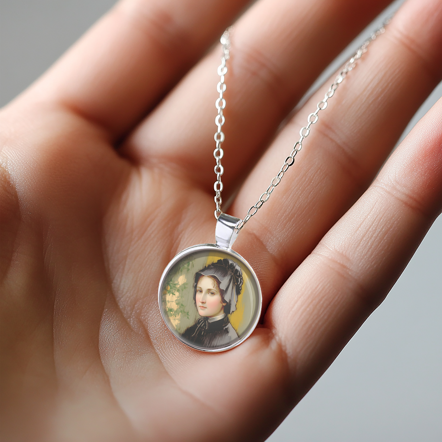 St. Elizabeth Ann Seton Necklace Catholic Saint Pendant Medal image 3
