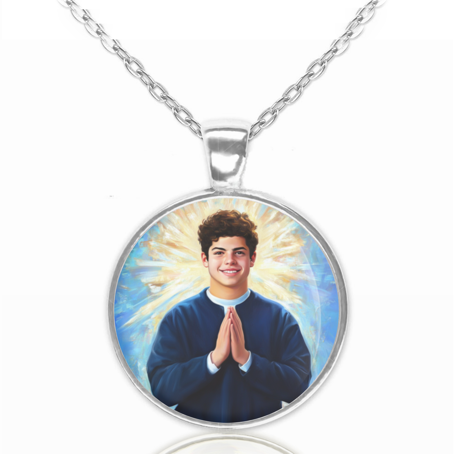 Carlo Acutis Blessed Necklace Catholic Pendant Medal image 0