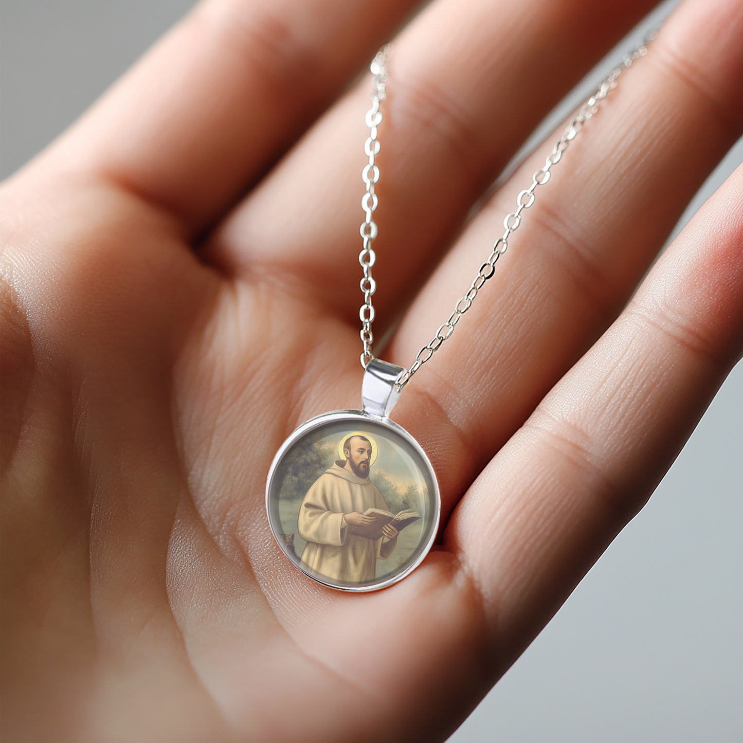 St. William Vercelli Necklace Catholic Saint Pendant Medal image 3