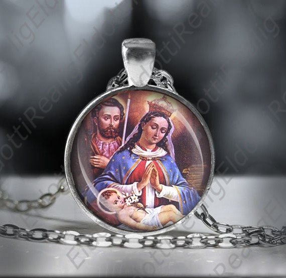 Our Lady of Altagracia Catholic Necklace Virgin Mary Pendant Christian Medal.