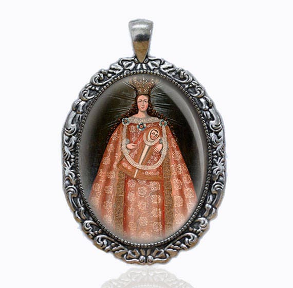 Our Lady of Bethlehem Virgin Mary Medal Roman Catholic Silver Tone Jewelry NEW