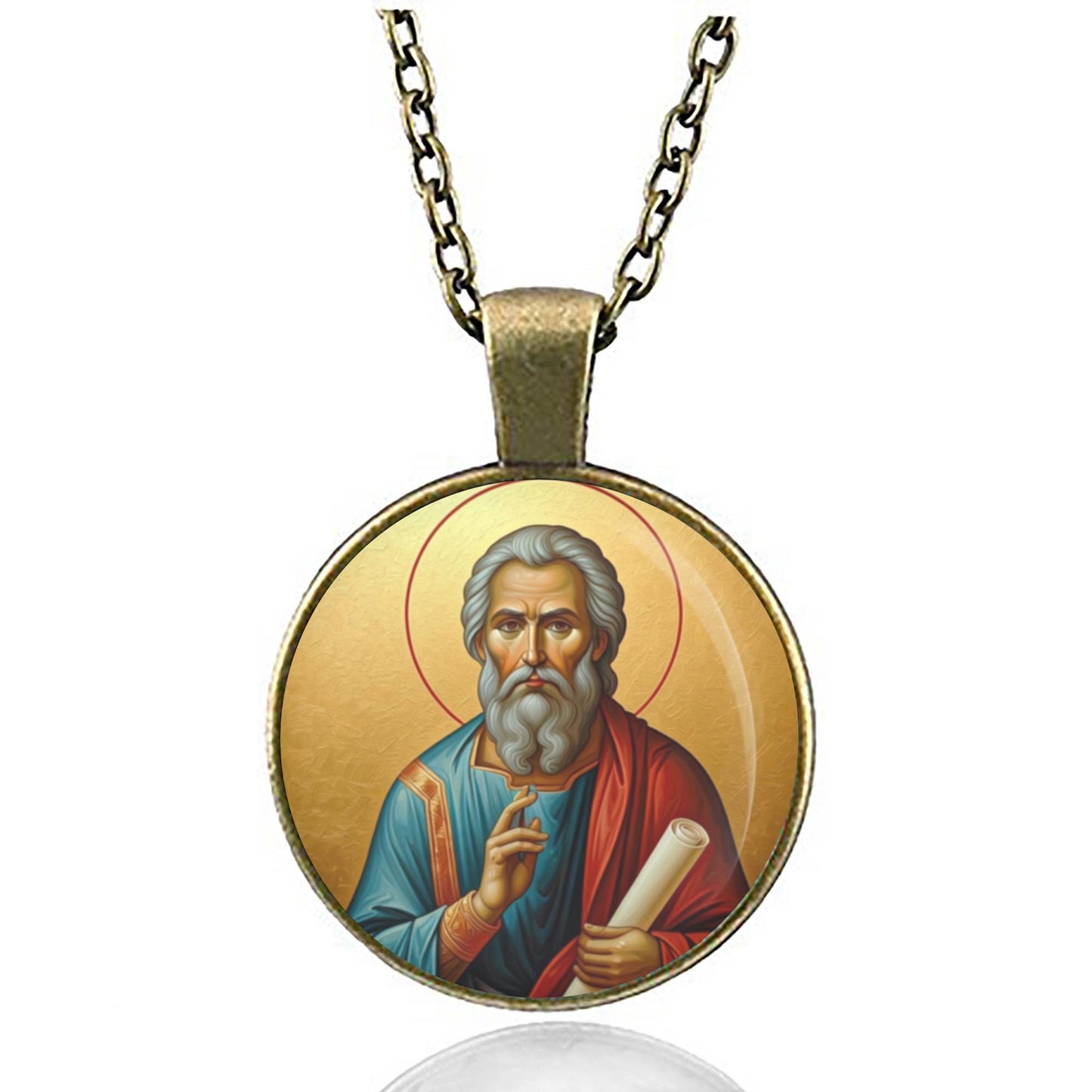 St. Joshua Necklace Medal Pendant Patron Saint Religious Jewelry
