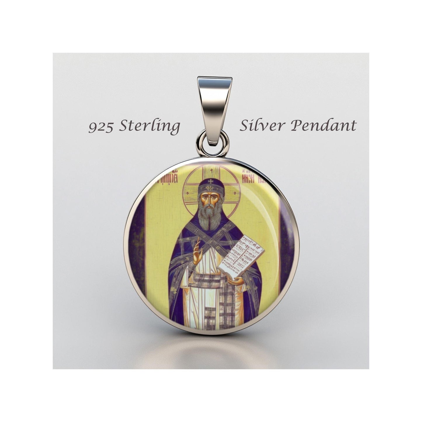 Saint Mark Bishop Of Ephesus Religious Devotional sterling silver 925 Christian Medal Patron