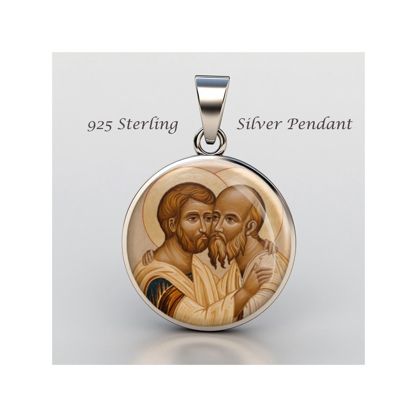 Solemnity Of St Peter and St Paul Religious Devotional sterling silver 925 Christian Medal