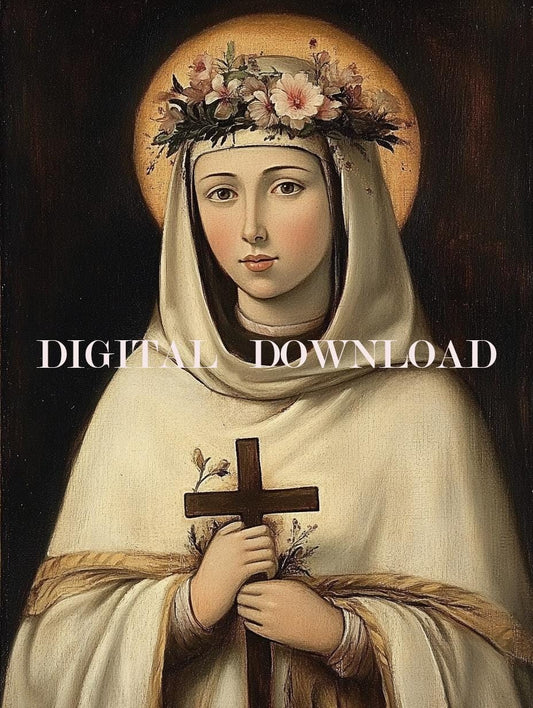 St Rose of Lima Religious Catholic Art DIGITAL DOWNLOAD