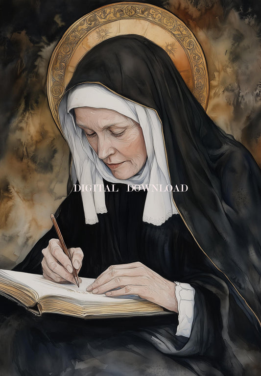 St Hildegard von Bingen Catholic Print Art DIGITAL DOWNLOAD