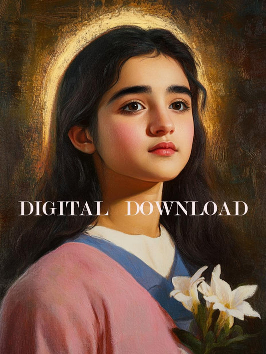 St Maria Goretti Religious Catholic Print Art DIGITAL DOWNLOAD