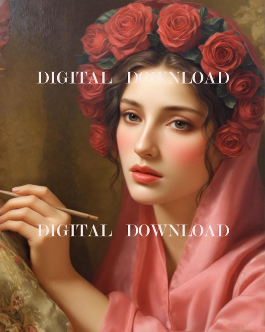 Saint Rosalia Religious Art DIGITAL DOWNLOAD